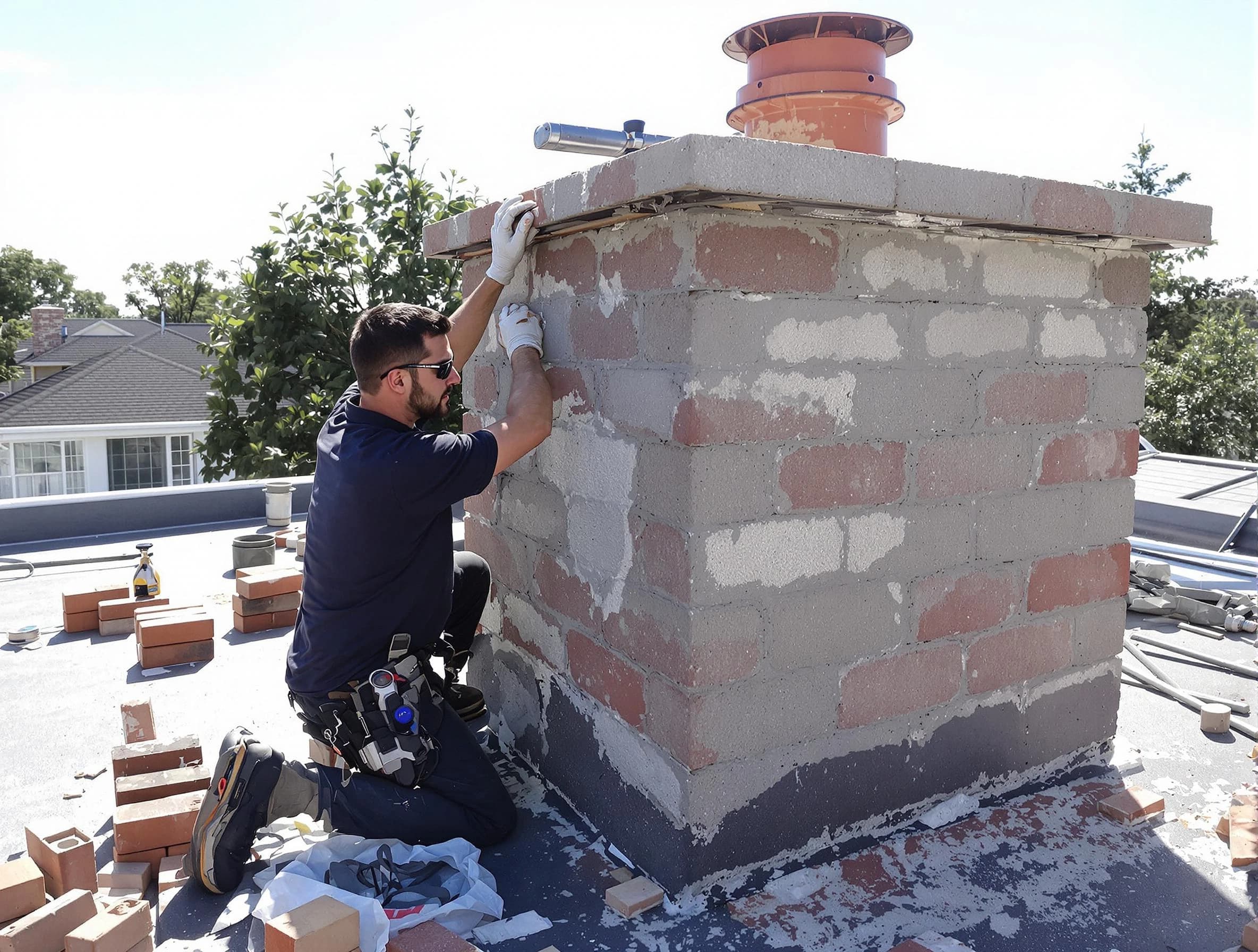Advanced chimney repair process by Chamblee Chimney Sweep in Chamblee, GA