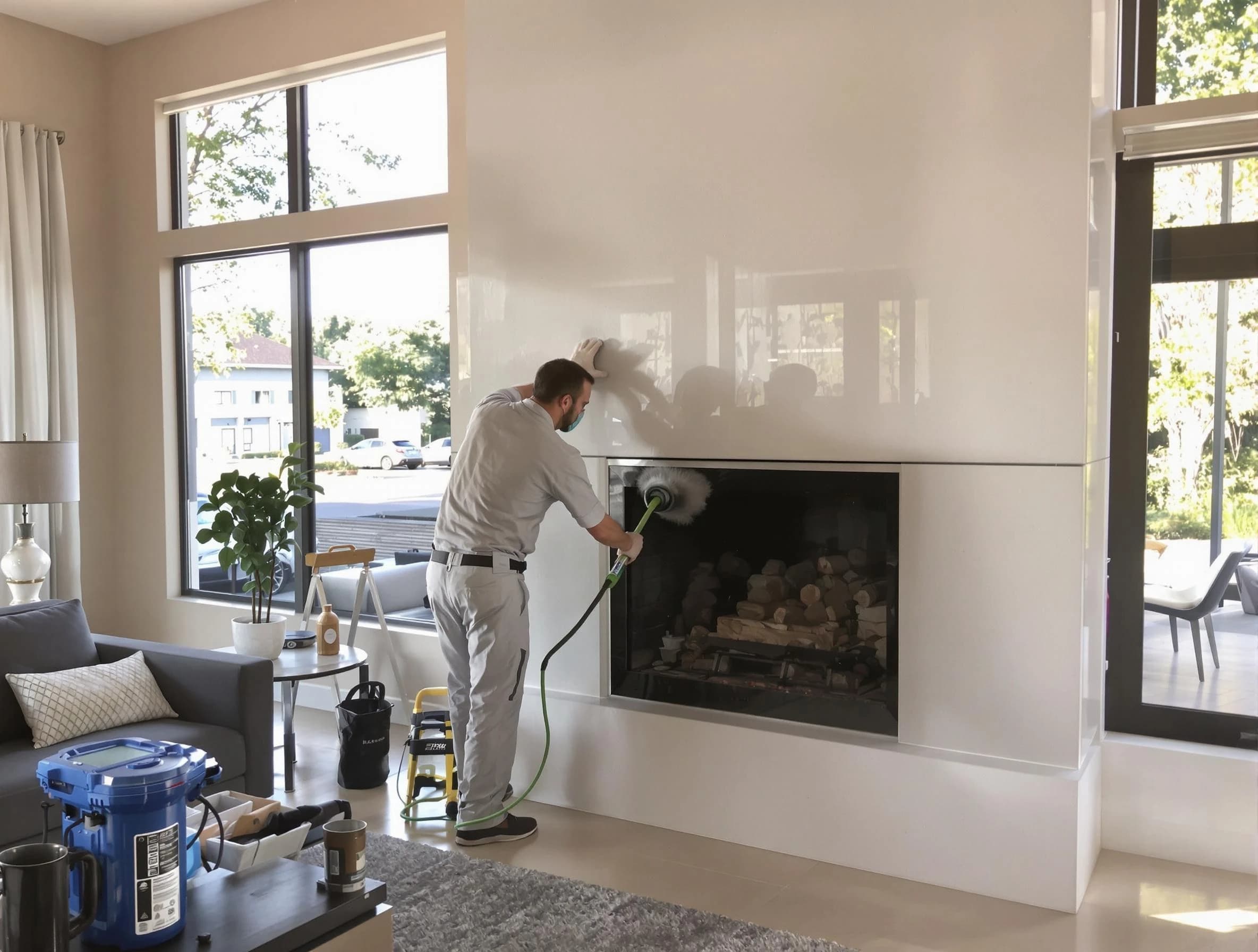 Chamblee Chimney Sweep performing thorough soot removal in Chamblee, GA