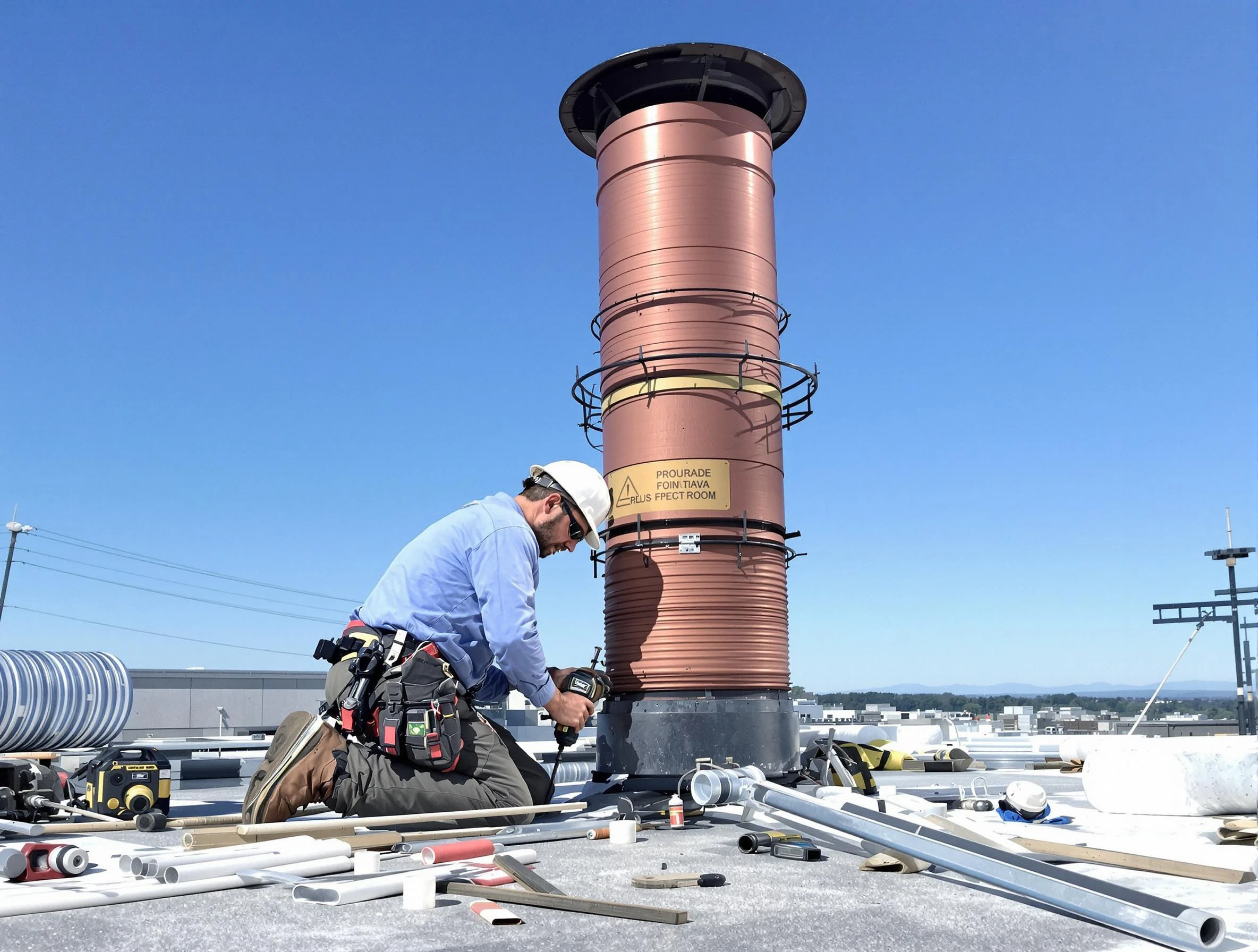 Installed chimney liner by Chamblee Chimney Sweep in Chamblee, GA