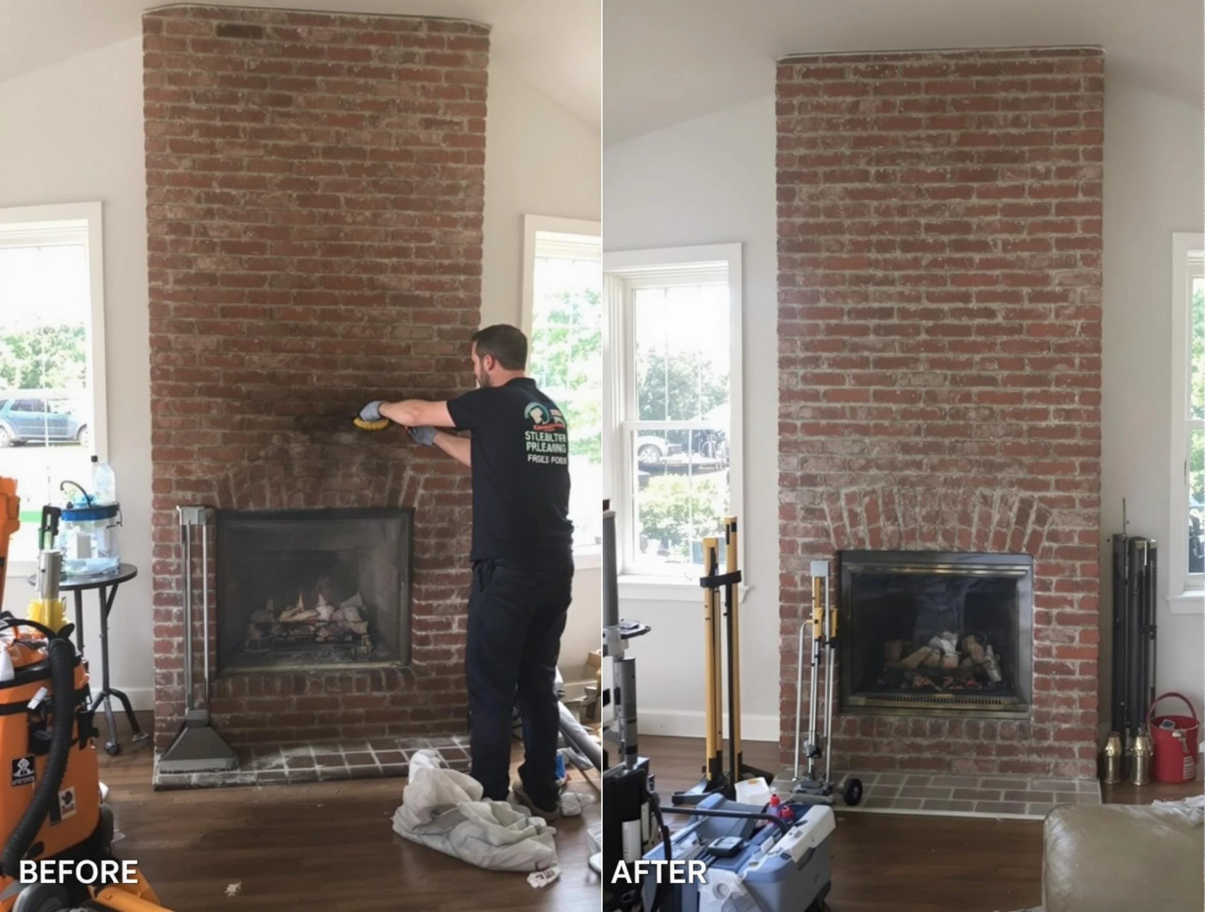 Finished chimney sweeping service by Chamblee Chimney Sweep in Chamblee, GA