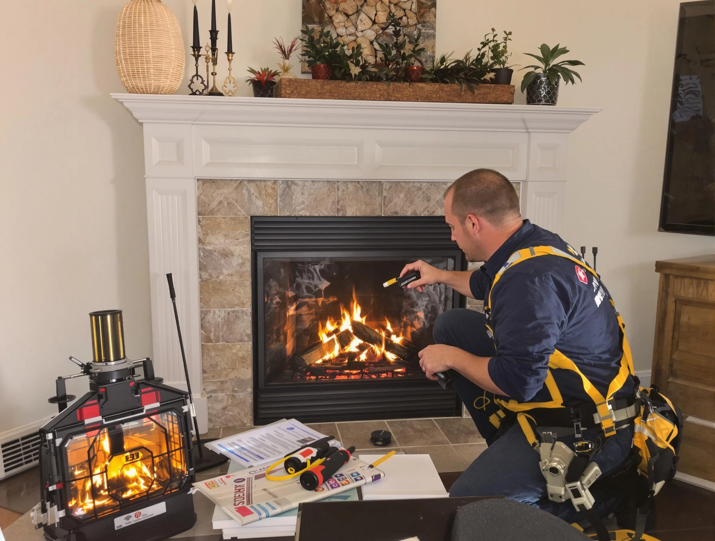 Safety-focused fireplace inspection by Chamblee Chimney Sweep in Chamblee, GA