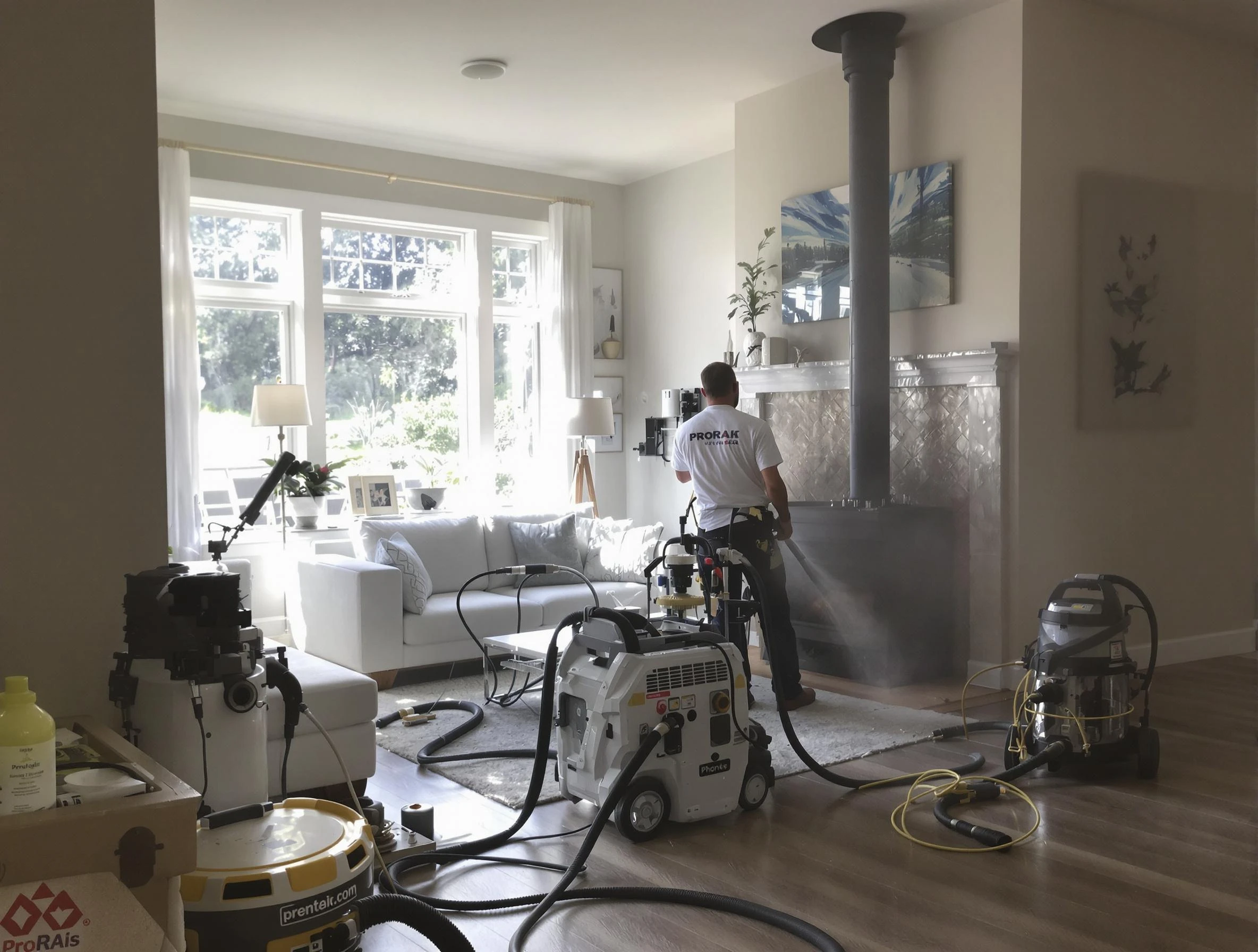 Soot removal service by Chamblee Chimney Sweep for a fireplace in Chamblee, GA
